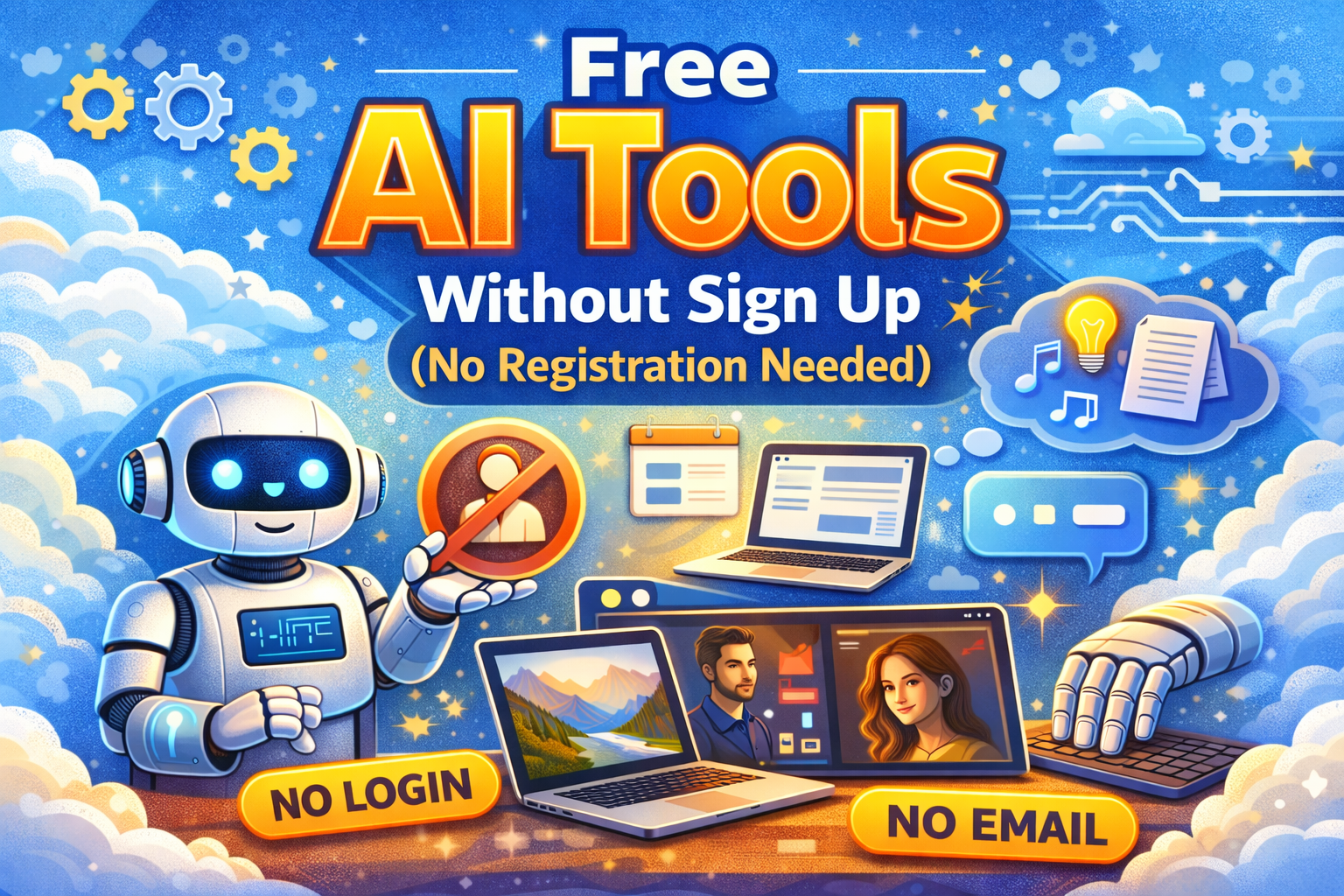 Free AI Tools Without Sign Up (No Registration Needed) — Best Picks for 2026